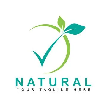 Natural check vector logo Stock Illustration