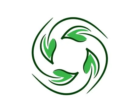 Natural circle symbol Stock Illustration