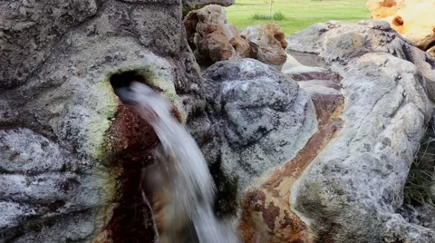 Natural clean spring water Stock Footage 65384704