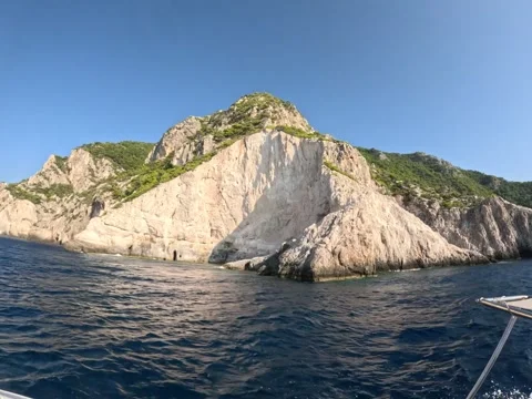 Natural cliffs seen from a boat Stock Footage 253333333