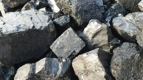 Natural coal for heating homes in the cold season. Stock Footage 118585571