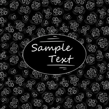 Natural coffee beans. pattern with place for your text. Stock Illustration