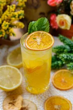 Natural cold drinks Stock Photos