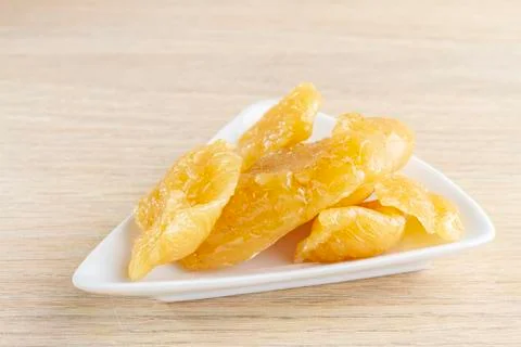 Natural collagen in solid state, in container on the table Stock Photos