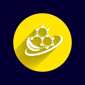 Natural components icon molecule illustration science nature Stock Illustration