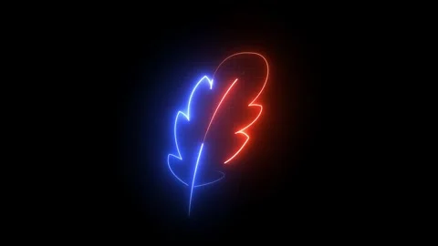 Natural concept with a mixed neon light foliage symbol for biology, creativ.. Stock Footage 329597773