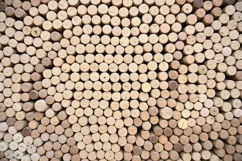 Natural Cork Stoppers Texture Pattern Background Macro Close Up Stock Photos