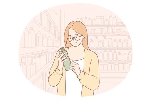Natural cosmetics concept Illustrazione stock