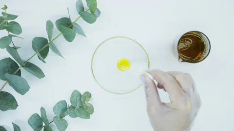 Natural cosmetics production. Stock Footage 144019596