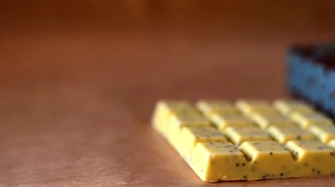 Natural dark and white chocolates in brown box Видео 59086638