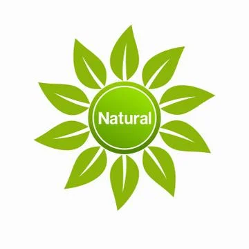 Natural design vector on a white background Stock Illustration