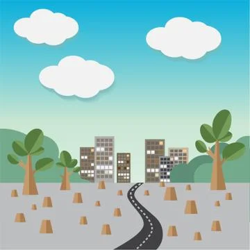 Natural destructive Stock Illustration