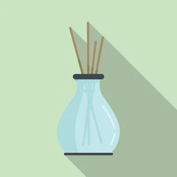 Natural diffuser icon, flat style Illustrazione stock