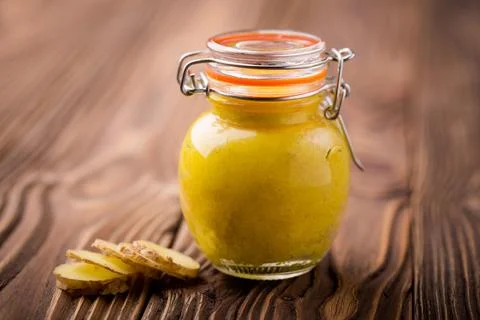 Natural diy chickpeas ginger paste Stock Photos