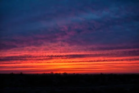 Natural Dramatic Sunset Stock Photos