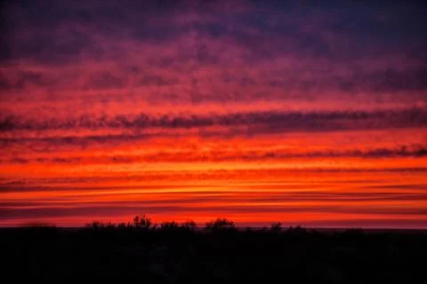 Natural Dramatic Sunset Stock Photos