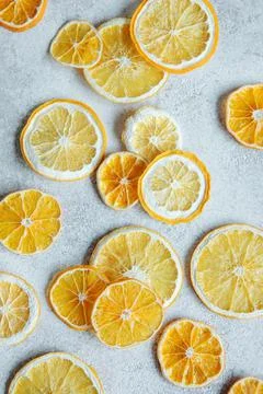Natural dried oranges background Stock Photos
