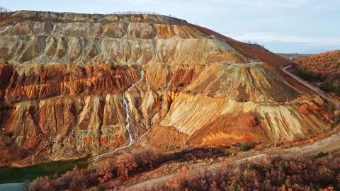 Natural Dune Spring Dust Clay Mining Ground Stock Footage 274133404