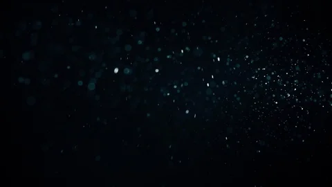 Natural Dust Particles Float On Black Background. Dust In Motion. Stock Footage 90054393