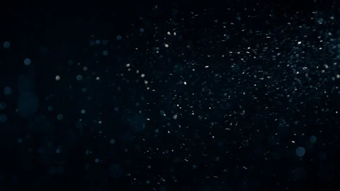 Natural Dust Particles Float On Black Background. Dust In Motion. Stock Footage 90228897
