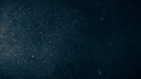 Natural Dust Particles Float On Black Background. Dust In Motion. Stock Footage 104680030