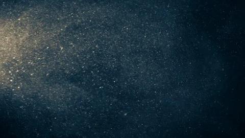 Natural Dust Particles Float On Black Background. Dust In Motion. Stock Footage 119994305
