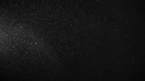 Natural Dust Particles Float On Black Background. Dust In Motion. Stock Footage 119994631