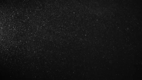 Natural Dust Particles Float On Black Background. Dust In Motion. Stock Footage 119994786