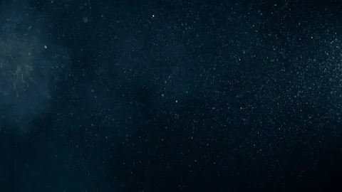 Natural Dust Particles Float On Black Background. Dust In Motion. Stock Footage 119997819