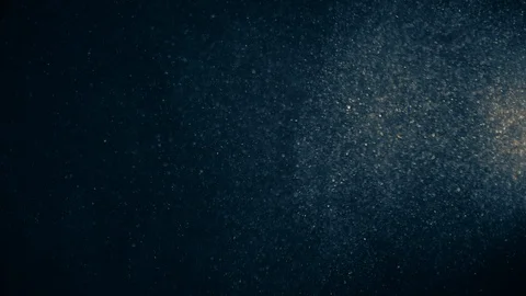 Natural Dust Particles Float On Black Background. Dust In Motion. Stock Footage 123467044