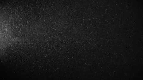 Natural Dust Particles Float On Black Background. Dust In Motion. Stock Footage 123468322