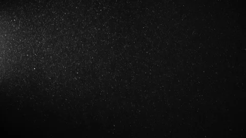 Natural Dust Particles Float On Black Background. Dust In Motion. Stock Footage 123472456