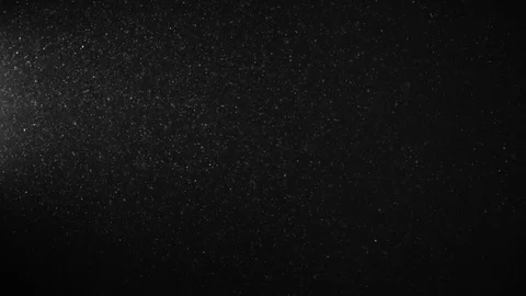 Natural Dust Particles Float On Black Background. Dust In Motion. Stock Footage 123473169