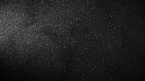 Natural Dust Particles Float On Black Background. Dust In Motion. Stock Footage 123474878