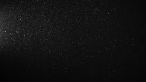 Natural Dust Particles Float On Black Background. Dust In Motion. Stock Footage 123476391