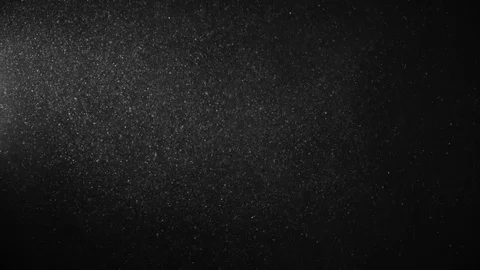 Natural Dust Particles Float On Black Background. Dust In Motion. Stock Footage 123477433