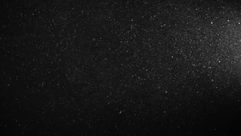 Natural Dust Particles Float On Black Background. Dust In Motion. Stock Footage 123480092