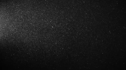 Natural Dust Particles Float On Black Background. Dust In Motion. Stock Footage 123500832