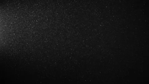 Natural Dust Particles Float On Black Background. Dust In Motion. Stock Footage 123500913
