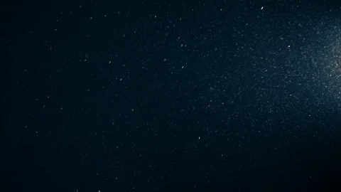 Natural Dust Particles Float On Black Background. Dust In Motion. Stock Footage 123697712