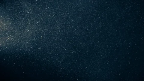 Natural Dust Particles Float On Black Background. Dust In Motion. Stock Footage 123700159