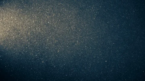 Natural Dust Particles Float On Black Background. Dust In Motion. Stock Footage 123702959