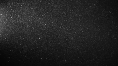 Natural Dust Particles Float On Black Background. Dust In Motion. Stock Footage 123703115