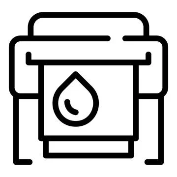 Natural dye plotter icon outline vector. Organic cream Ilustración de archivo