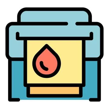 Natural dye plotter icon vector flat イラスト素材