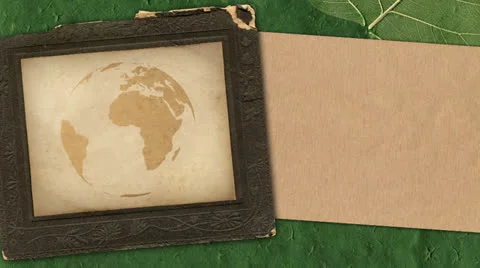 Natural Earth Rotates in Old Frame 1080 HD Stockbeeldmateriaal 23601604