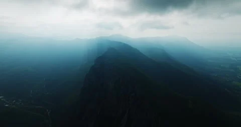 Natural Elevation Tiny Villages Mountain Roads Around Huge Peak Sierra Vratsa Stock Footage 289411829