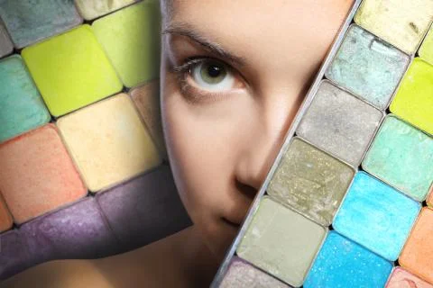 Natural eye makeup Stock Photos