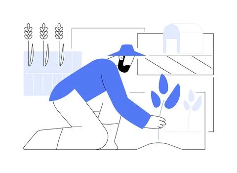 Natural farming abstract concept vector illustration. Stock Illustration