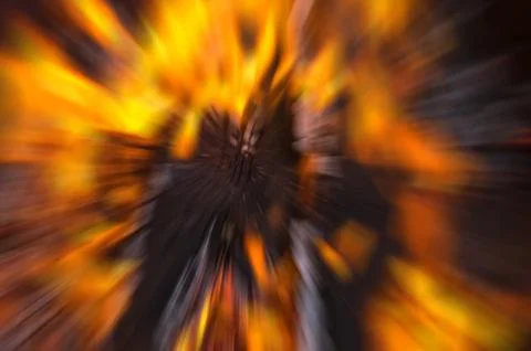 Natural fire blur effect speed approximation. bonfire orange bright backgroun Stock Photos